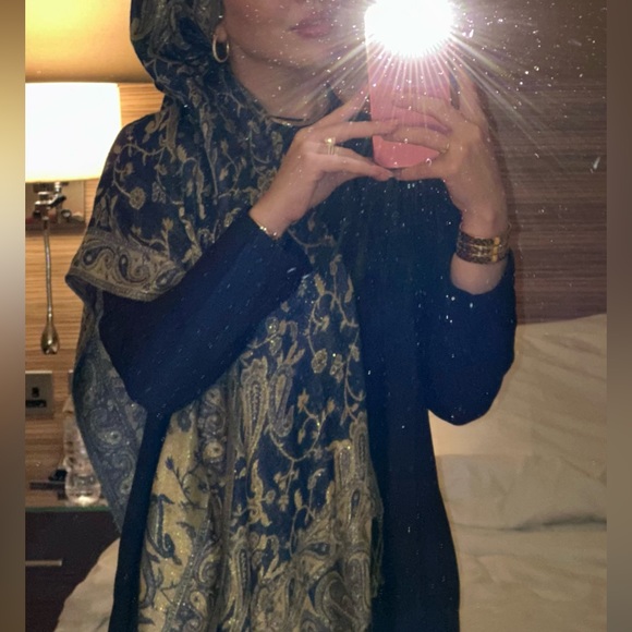 Veiled Collection Noora Textured Three Piece Abaya Set - Night Sky - RARE! 💙 - Picture 8 of 9